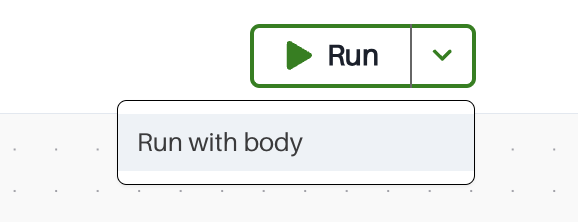 The run button